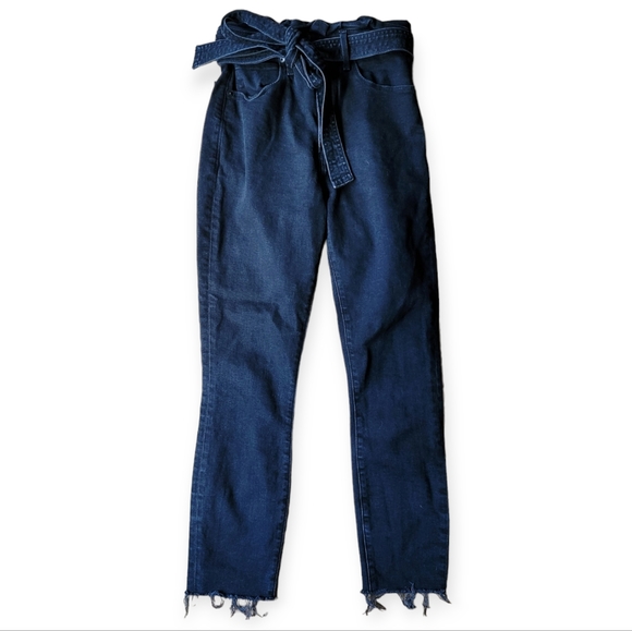 Abercrombie & Fitch Denim - Abercrombie and Fitch Black paper bag waist denim jeans ultra high rise skinny